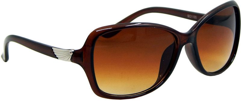 Gradient, UV Protection Butterfly Sunglasses (Free Size)  (For Women, Brown)