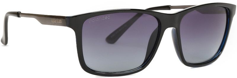 Polarized, Gradient, UV Protection Rectangular Sunglasses (55)  (For Men & Women, Blue)