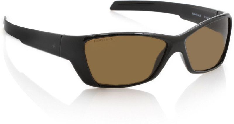 Wrap-around Sunglasses (Free Size)  (For Women, Brown)