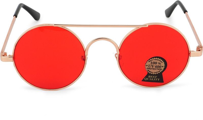 Round Sunglasses  (For Men & Women, Red)