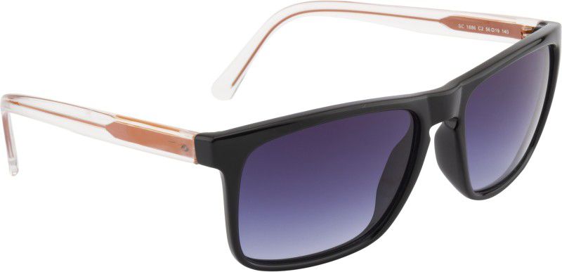 Gradient Wayfarer Sunglasses (56)  (For Men & Women, Blue)