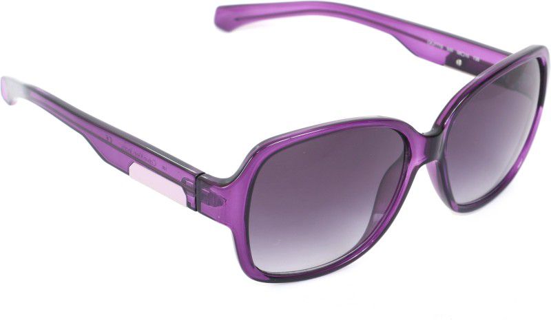 Gradient Rectangular Sunglasses (58)  (For Women, Grey)