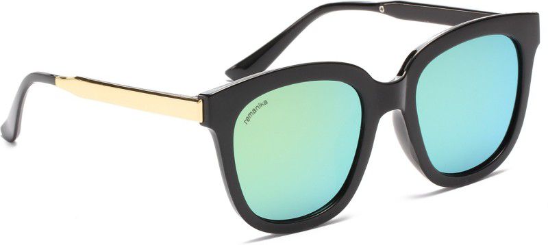 UV Protection Round Sunglasses (Free Size)  (For Women, Green)