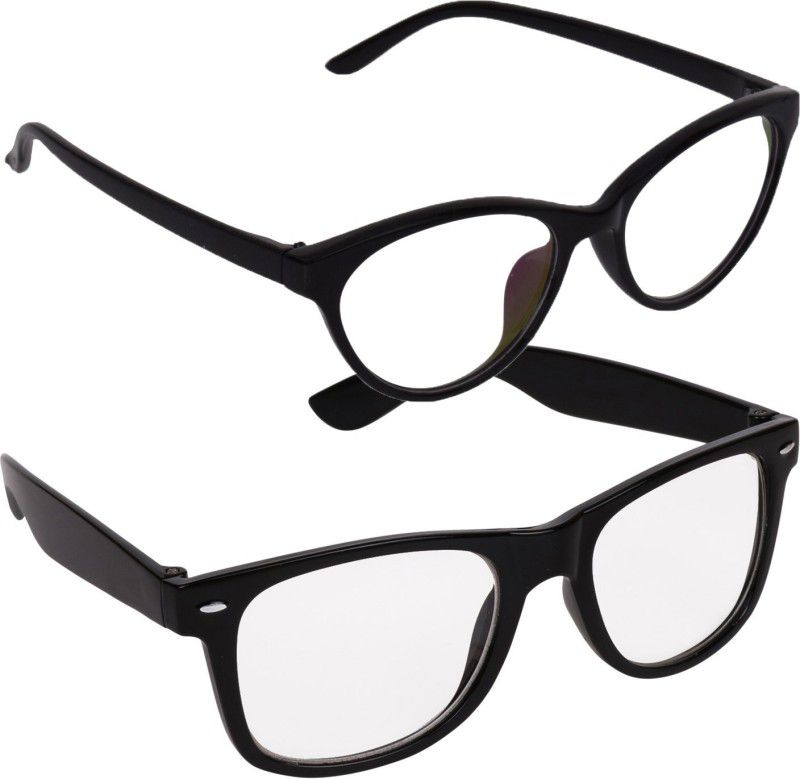 UV Protection Cat-eye, Wayfarer Sunglasses (Free Size)  (For Men & Women, Clear)