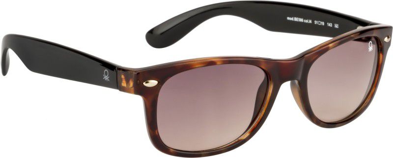 Gradient Wayfarer Sunglasses (53)  (For Men & Women, Brown)