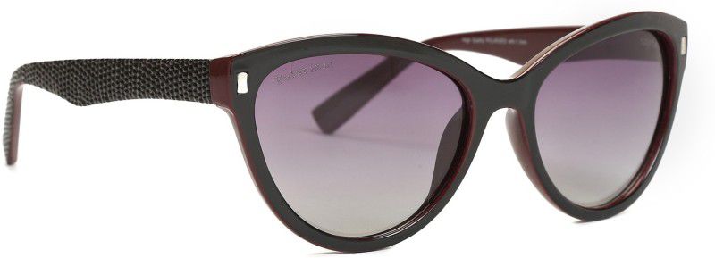 Polarized, Gradient, UV Protection Cat-eye Sunglasses (56)  (For Girls, Grey)