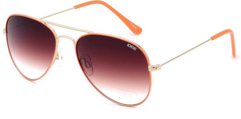 Gradient, UV Protection Aviator Sunglasses (57)  (For Men & Women, Brown)