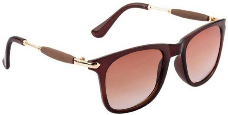 UV Protection, Gradient, Others Wayfarer Sunglasses (Free Size)  (For Men & Women, Brown)