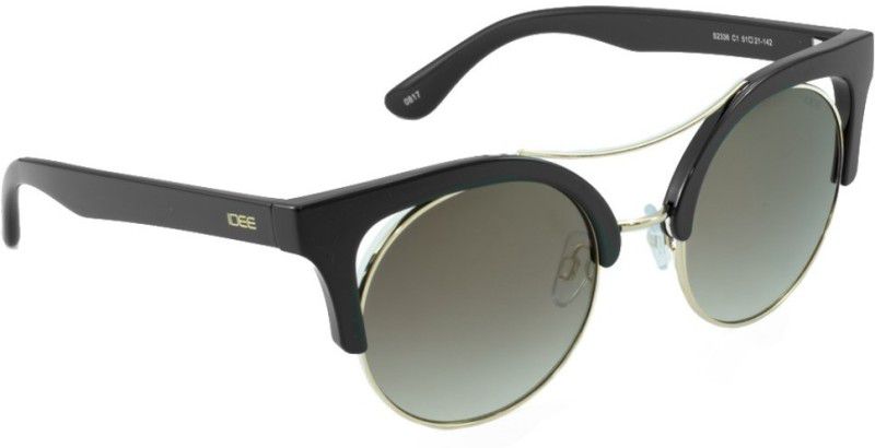 Mirrored Clubmaster Sunglasses (51)  (For Women, Golden)