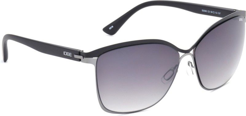 Gradient Cat-eye Sunglasses (Free Size)  (For Women, Grey)