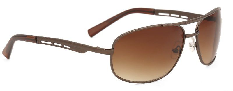 Aviator Sunglasses (55)  (For Men, Brown)