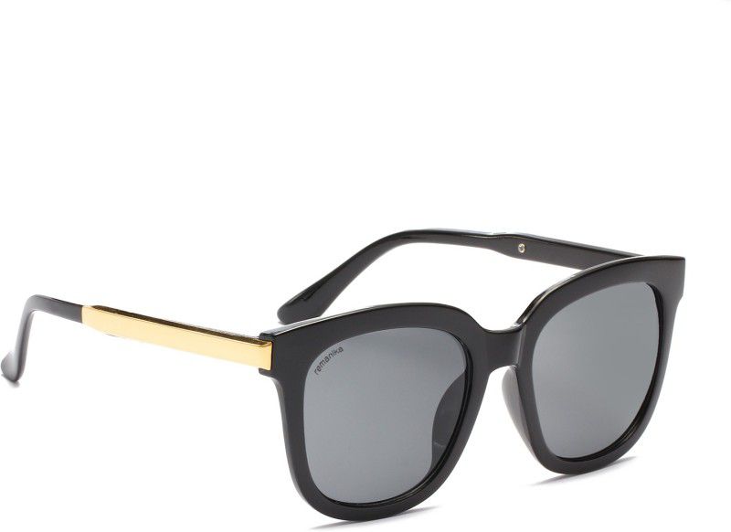 UV Protection Rectangular Sunglasses (58)  (For Women, Black)