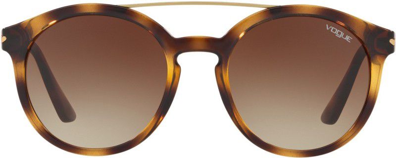 Gradient Round Sunglasses (53)  (For Women, Brown)