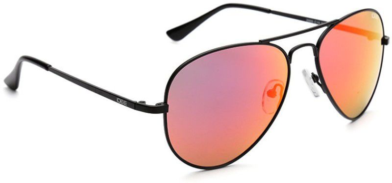Mirrored Aviator Sunglasses (Free Size)  (For Men & Women, Grey, Pink)