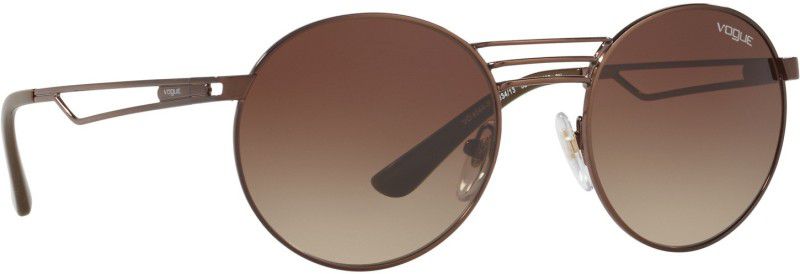 Gradient Round Sunglasses (52)  (For Women, Brown)