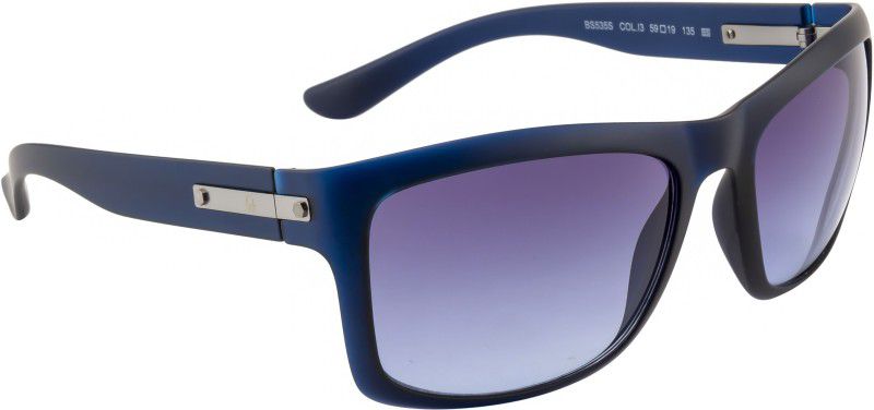 Gradient Wayfarer Sunglasses (59)  (For Men & Women, Blue)