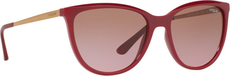 Gradient Retro Square Sunglasses (56)  (For Women, Brown)