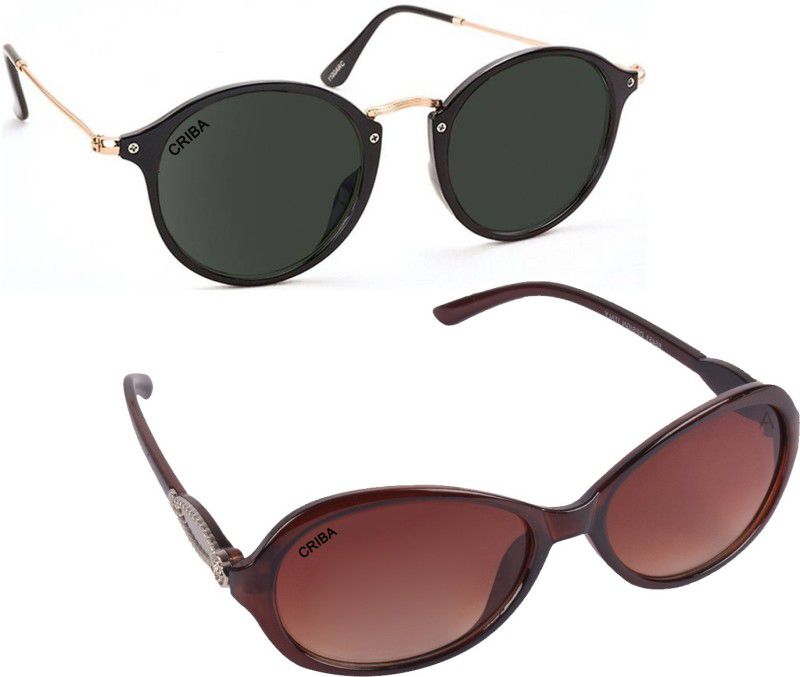 UV Protection Cat-eye Sunglasses (57)  (For Boys & Girls, Brown)