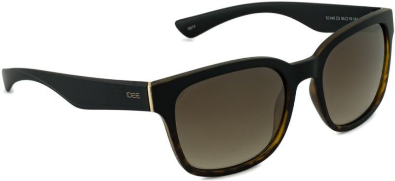 Mirrored Wayfarer Sunglasses (55)  (For Men, Golden)