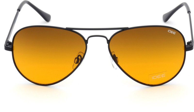 Gradient, UV Protection Aviator Sunglasses (57)  (For Men & Women, Orange)