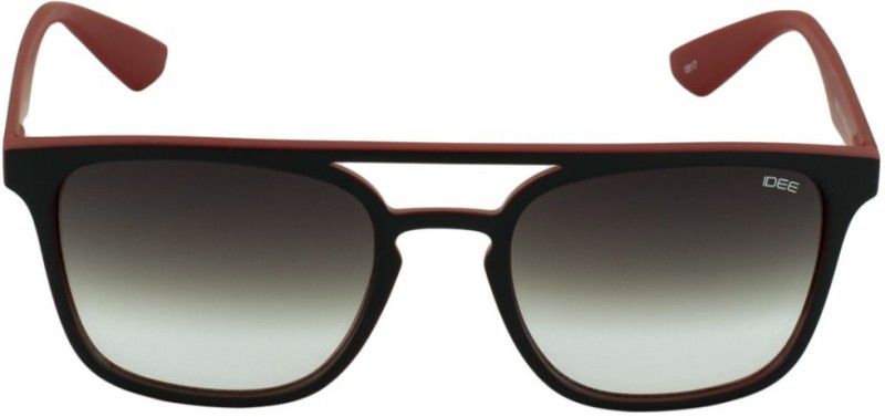 Gradient Rectangular Sunglasses (53)  (For Men, Green)
