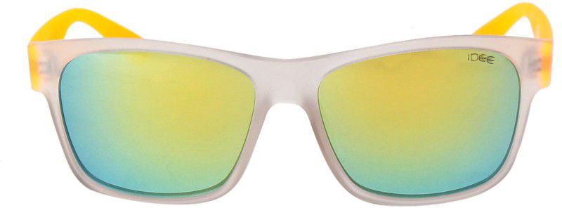 Mirrored Wayfarer Sunglasses (Free Size)  (For Men, Green)