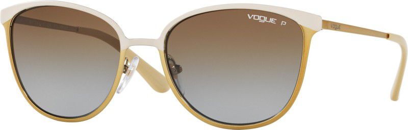 Polarized Shield Sunglasses (55)  (For Women, Brown)