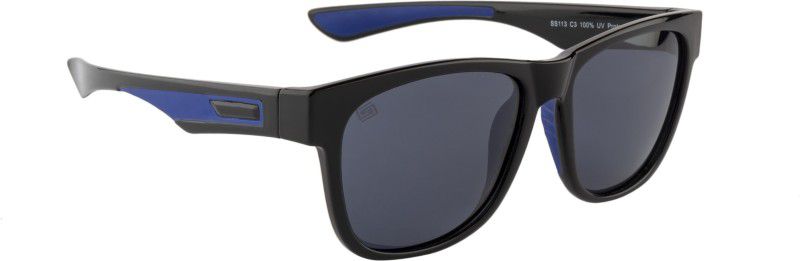Polarized, UV Protection Sports Sunglasses (Free Size)  (For Men & Women, Black)