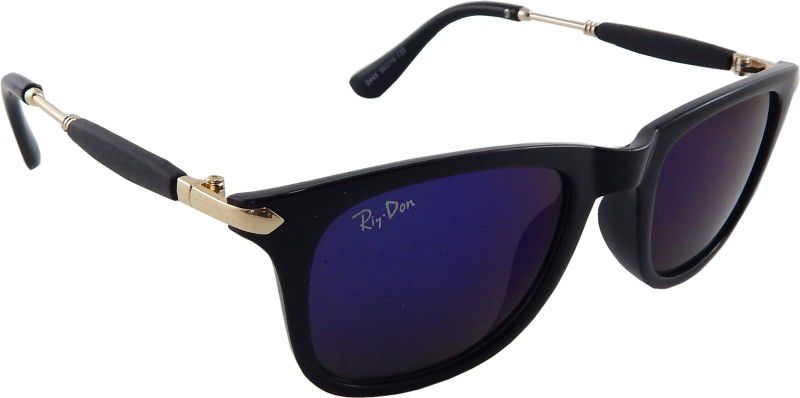 UV Protection, Mirrored Rectangular Sunglasses (Free Size)  (For Men & Women, Violet)