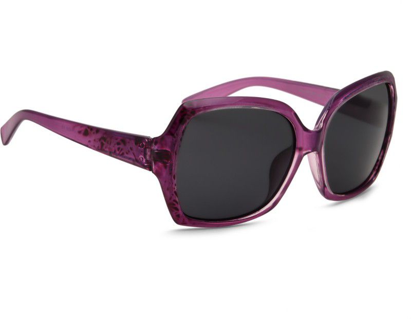UV Protection Oval Sunglasses (62)  (For Women, Black)