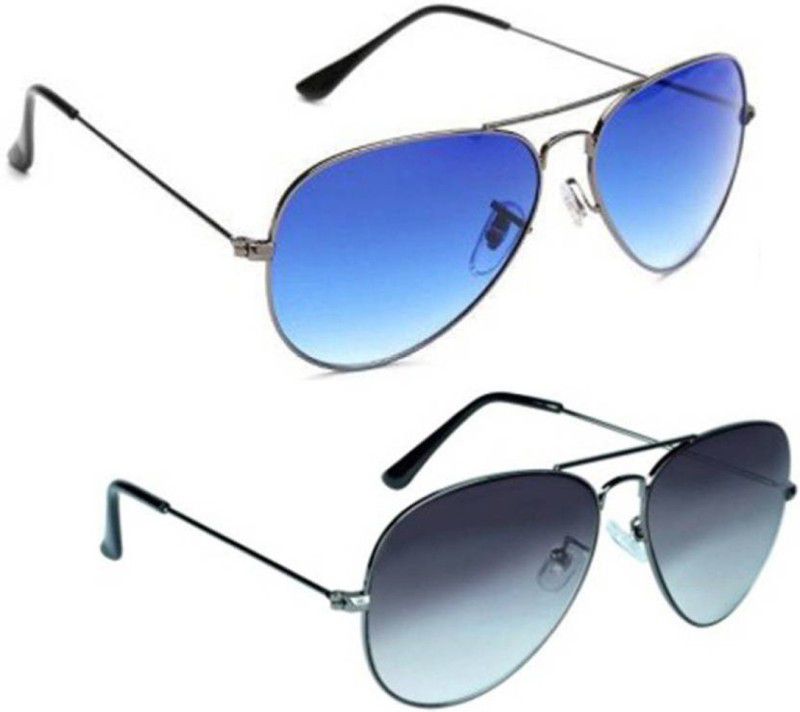 Others Aviator Sunglasses (Free Size)  (For Men & Women, Grey, Blue)