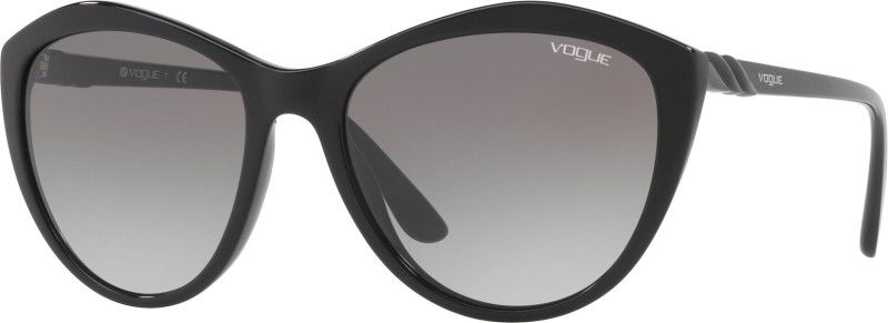 Gradient Butterfly Sunglasses  (For Women, Grey)