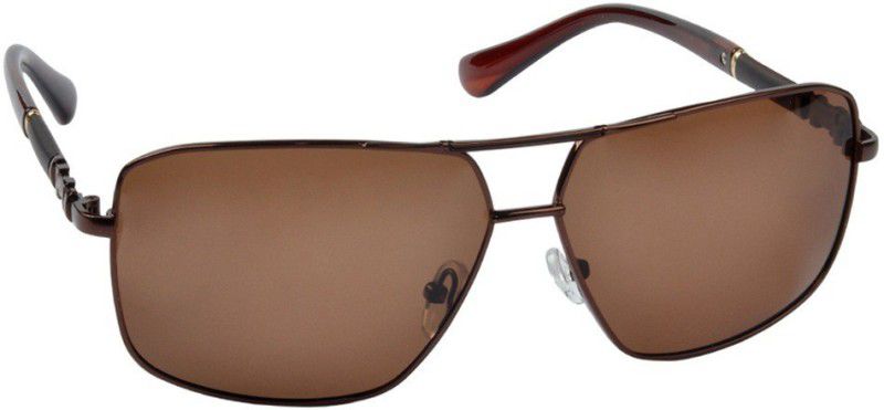 Rectangular Sunglasses (Free Size)  (For Men, Brown)
