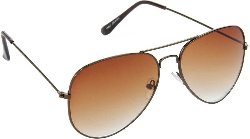Gradient, UV Protection Aviator Sunglasses (Free Size)  (For Men & Women, Brown)