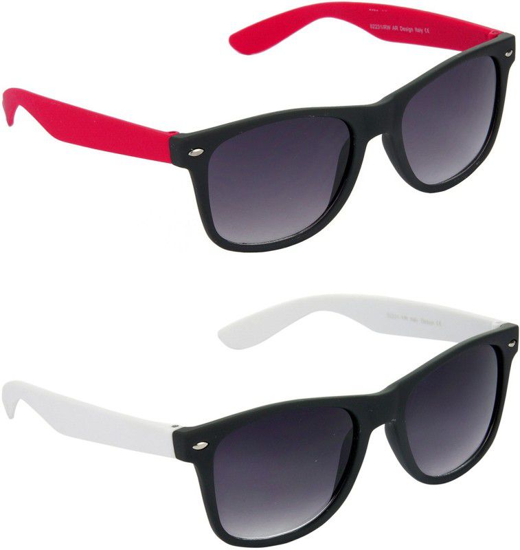 Gradient, Mirrored, UV Protection Wayfarer Sunglasses (Free Size)  (For Men & Women, Grey, Grey)