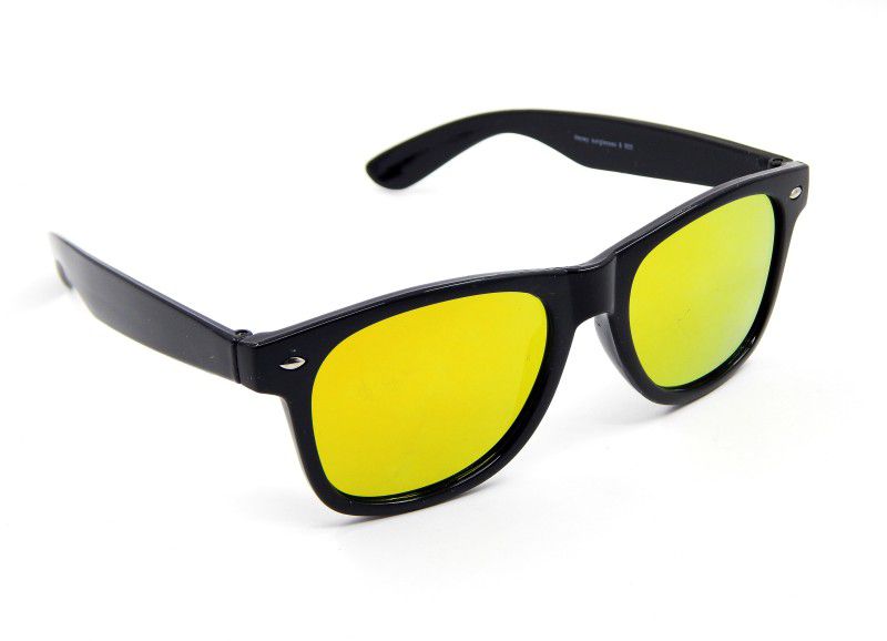 UV Protection, Mirrored Wayfarer Sunglasses (Free Size)  (For Men & Women, Red, Yellow)