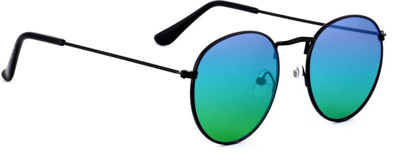 Mirrored Round Sunglasses (Free Size)  (For Men, Multicolor)