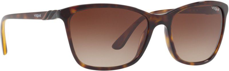 Gradient Shield Sunglasses (57)  (For Women, Brown)