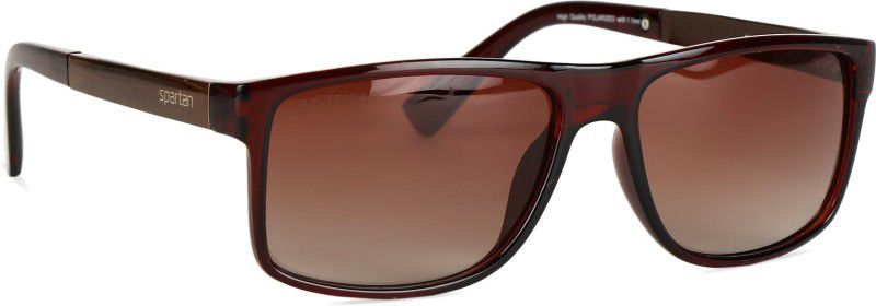 Polarized, Gradient, UV Protection Wayfarer Sunglasses (57)  (For Men & Women, Brown)
