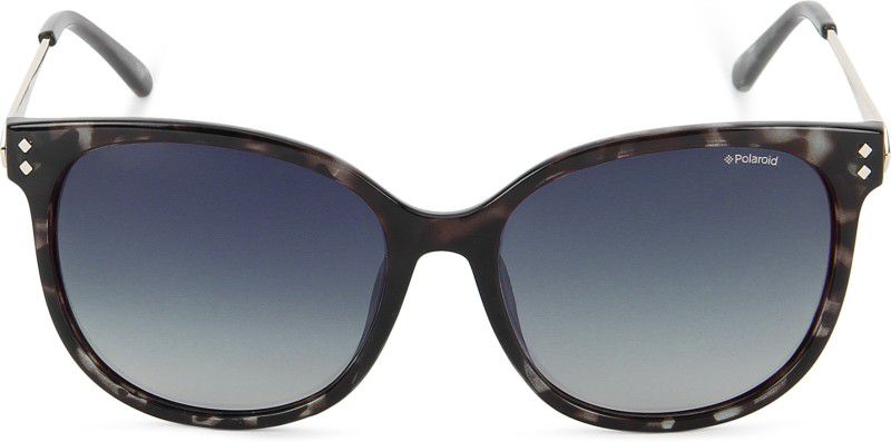 Polarized, Gradient, UV Protection Cat-eye Sunglasses (56)  (For Women, Grey)