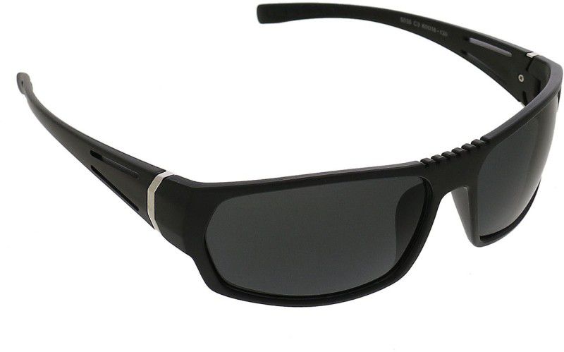 UV Protection Sports, Wrap-around Sunglasses (Free Size)  (For Men, Grey)