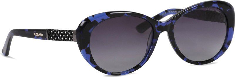Polarized, Gradient, UV Protection Cat-eye Sunglasses (56)  (For Women, Blue)