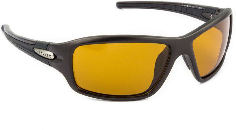 Polarized Sports Sunglasses (Free Size)  (For Men & Women, Brown)