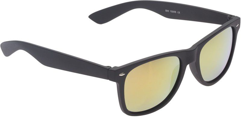 Mirrored, UV Protection, Gradient Wayfarer Sunglasses (Free Size)  (For Men & Women, Golden)