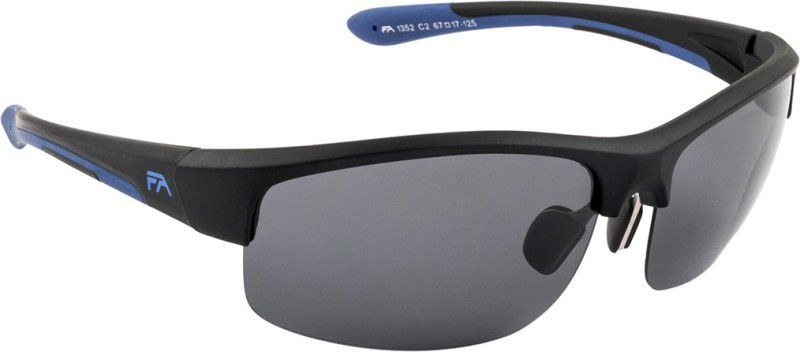 Polarized Sports Sunglasses (Free Size)  (For Men, Grey)