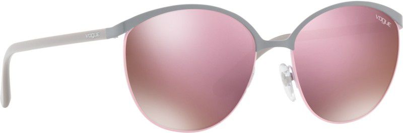 UV Protection Round Sunglasses (57)  (For Women, Pink)