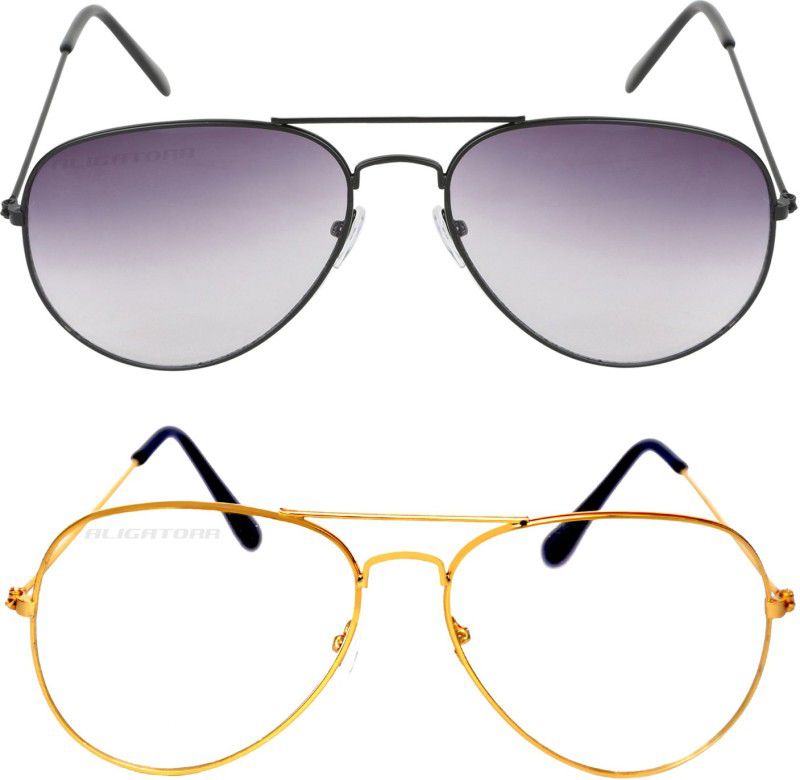 UV Protection Aviator Sunglasses (57)  (For Boys & Girls, Grey)