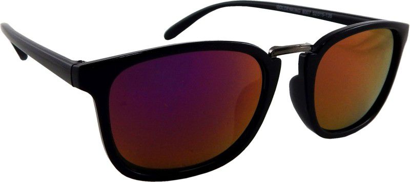 UV Protection, Mirrored Rectangular Sunglasses (Free Size)  (For Men & Women, Pink)
