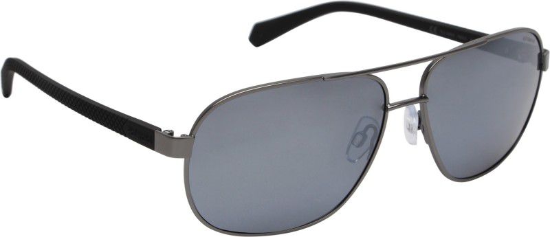 Polarized Retro Square Sunglasses (Free Size)  (For Men, Silver)