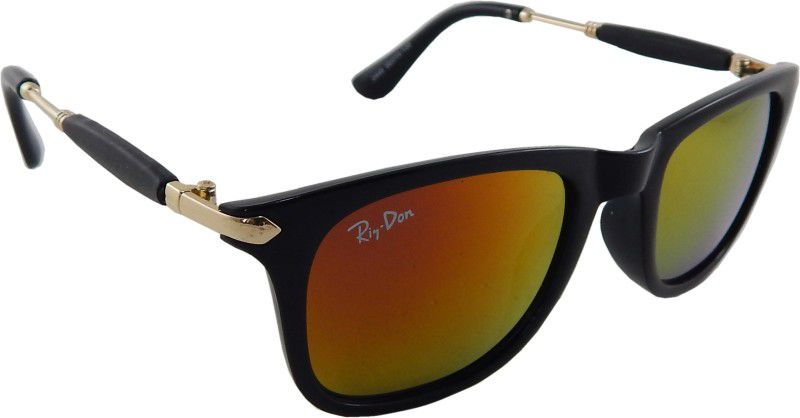 UV Protection, Mirrored Rectangular Sunglasses (Free Size)  (For Men & Women, Multicolor)